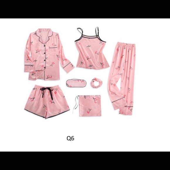 7 PIECE SATIN SILK PJ SET - Picture 15 of 16